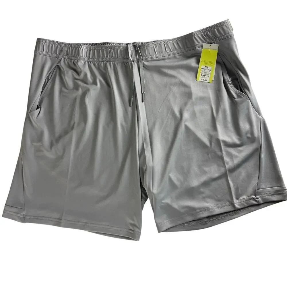 All In Motion Men's Athletic Training Shorts - Light Grey XXL